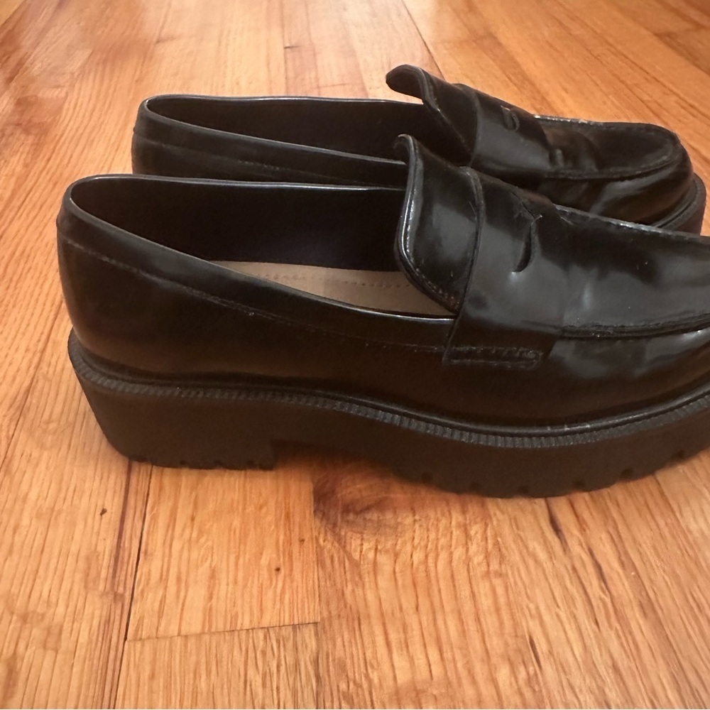 H&M women’s Chunky Black Loafers Size 35 - Picture 5 of 9